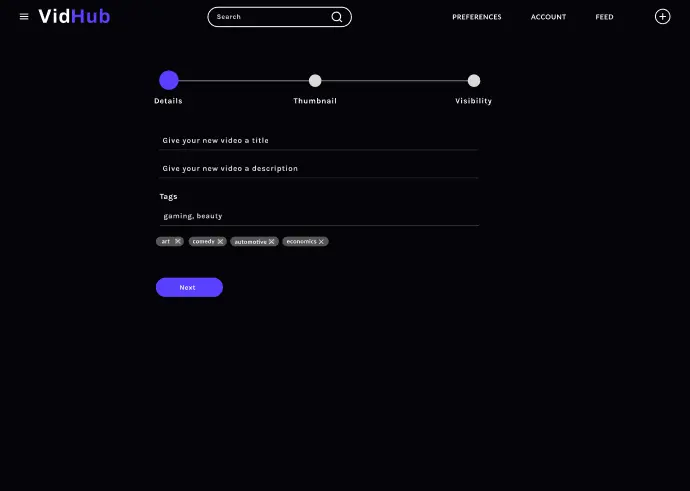 Upload Steps Screen Desktop Size