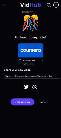 Upload Complete Screen Mobile Size